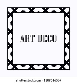 Retro art deco invitation. Border and frame for design