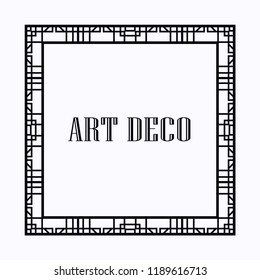 Retro art deco invitation. Border and frame for design