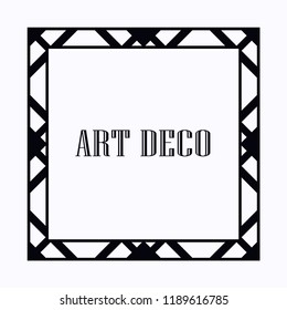 Retro art deco invitation. Border and frame for design
