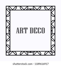 Retro art deco invitation. Border and frame for design