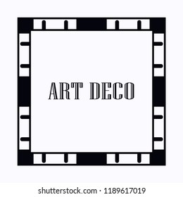 Retro art deco invitation. Border and frame for design