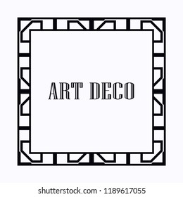 Retro art deco invitation. Border and frame for design