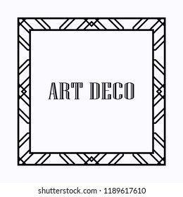 Retro art deco invitation. Border and frame for design