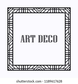 Retro art deco invitation. Border and frame for design