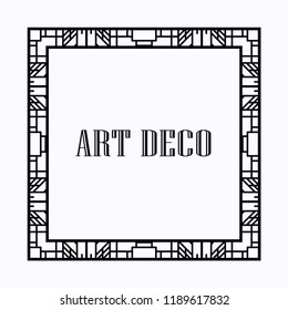 Retro art deco invitation. Border and frame for design