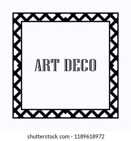 Retro art deco invitation. Border and frame for design