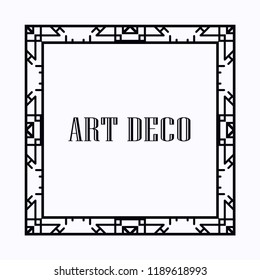 Retro art deco invitation. Border and frame for design