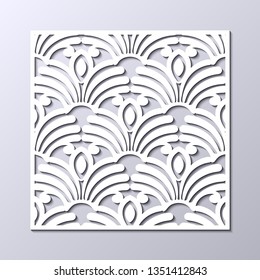 Retro art deco vintage pattern. Geometric ornamental white vintage texture on grey background.