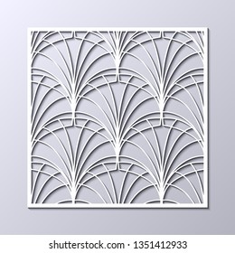 Retro art deco vintage pattern. Geometric ornamental white vintage texture on grey background.