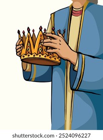 Retro art sketch drawn old bible chief priest Lord render human woman girl arm place head Nobl best pride vip male guy win trophy proud glory empire rule reign rich hero biblic story icon sign concept