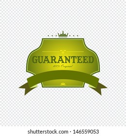 retro art vintage label guaranteed lime