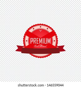 retro art vintage label red premium
