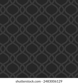 Patrón retro artdeco sin costuras. Fondo de Vector Antiguas ogee. Adorno clásico minimalista con líneas onduladas, estampado monocromo para Fondo de pantalla, textil