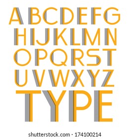 Retro art-deco vector font 2
