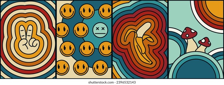 Retro Arts Set For Your Good Mood And Beautiful Day)