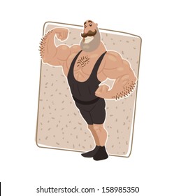 retro athlete, vector