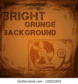 retro audio cassette. bright retro grunge vector texture
