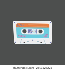 Retro audio cassette, nostalgic device from the 1980s, 1990s