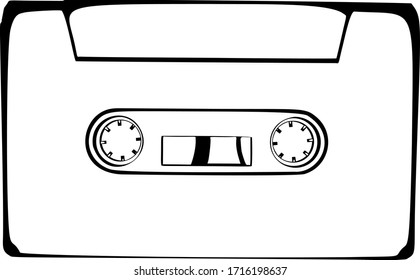 Retro audio cassette tape isolated vector