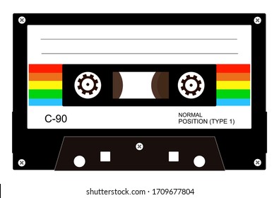 Retro audio cassette tape vector