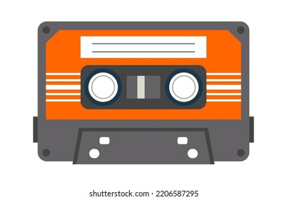 Retro audio cassette vintage tape. Vector illustration