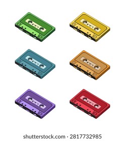 Retro audio cassettes set