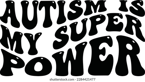 Retro Autism T-shirt Design, Vector