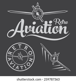 retro aviation label