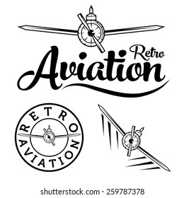 retro aviation label