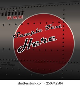 Retro aviation, plane fuselage background