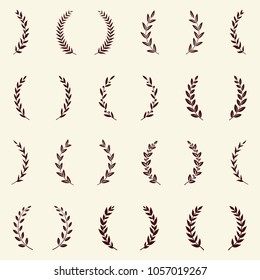 Retro award wreaths. Seamless pattern. Vector illustration.