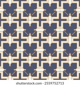 Retro  Azulejos Tiles Collection Featuring Timeless Blue floral  Geometric Patterns with Seamless Vectors for Unique, Traditional Decorative Backgrounds.