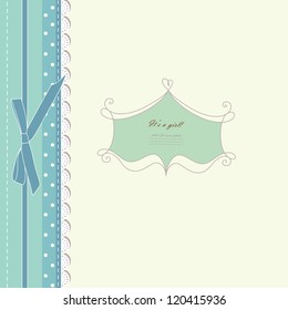 Retro baby frame vintage album vector eps 8