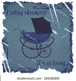 Retro baby shower. vector illustration