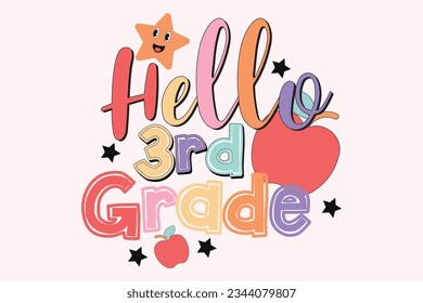 Retro Back to school typography t shirt design vector Print Template
