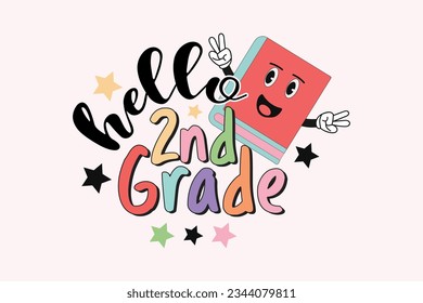 Zurück zur Schultypografie T-Shirt-Design, Vektorgrafik Print Template