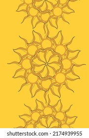 Retro background of the 70s. Abstract vintage background. Vector illustration in simple linear style - design templates - hippie style