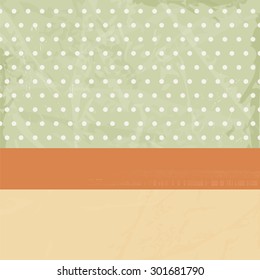 Retro background abstract with dots in 50s style - vintage invitation card