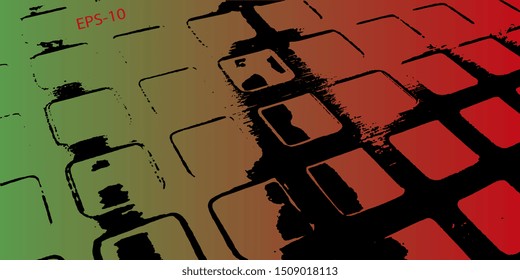 Retro background. Abstract background. Background with grunge texture. Designer decorative cover. Abstractionism. Design background. Abstract graphics. Vector illustration