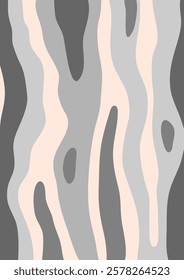 Retro background with Abstract psychedelic wavy pattern. Groovy waves monochrome colors. Trendy twisted liquid texture in abstract y2k style. Vector graphic for posters and art prints
