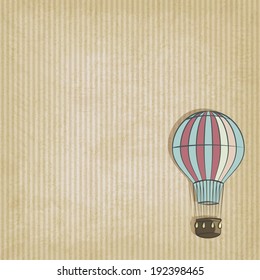 retro background with aerostat - vector illustration. eps 10