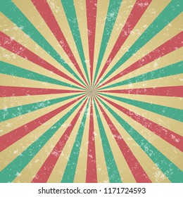 Retro background with beam and grunge texture. Vintage style empty background.
