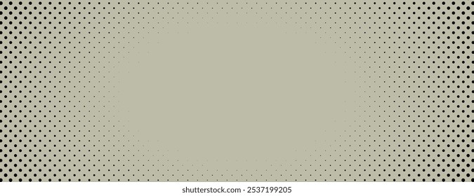Retro background with beige background and black dotted pattern. Beige color and halftone dotted texture create vintage comic style. Minimal halftone vector gradient background