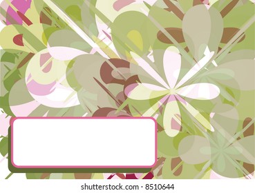retro background with blank frame for text