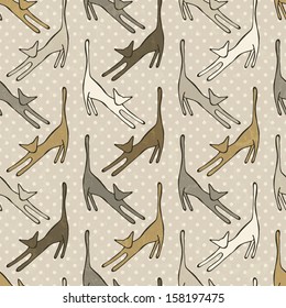 Retro background with cats. EPS 10 vector illustration.