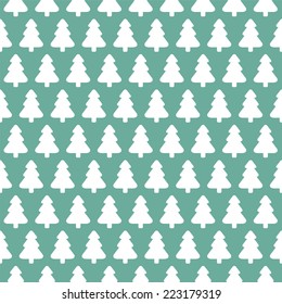 Retro background with Christmas trees