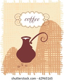  retro background with coffee