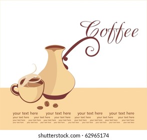  retro background with coffee