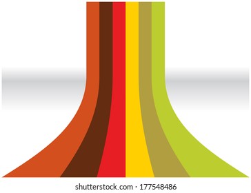 retro background with color lines