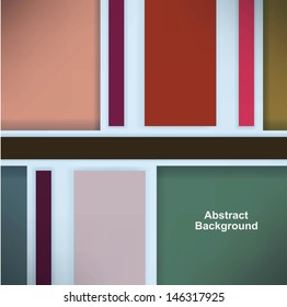 Retro background with colored squares and stripes